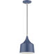 Bolita 8 inch Ocean Blue with Brushed Nickel Accents Pendant Ceiling Light