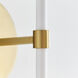 kate spade new york Monroe Wall Sconce Wall Light in Burnished Brass / Gloss White