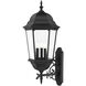 Hamilton 3 Light 29 inch Textured Black Outdoor  Wall Lantern