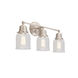 Aditi Small Bell 3 Light 21 inch Brushed Satin Nickel Bath Vanity Light Wall Light, Aditi