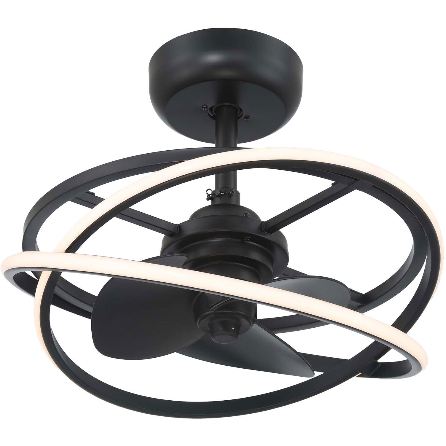 Cirro Fandelier 20 inch Matte Black Ceiling Fan