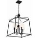 Sylvan 4 Light 21.5 inch Black Forged Lantern Chandelier Ceiling Light