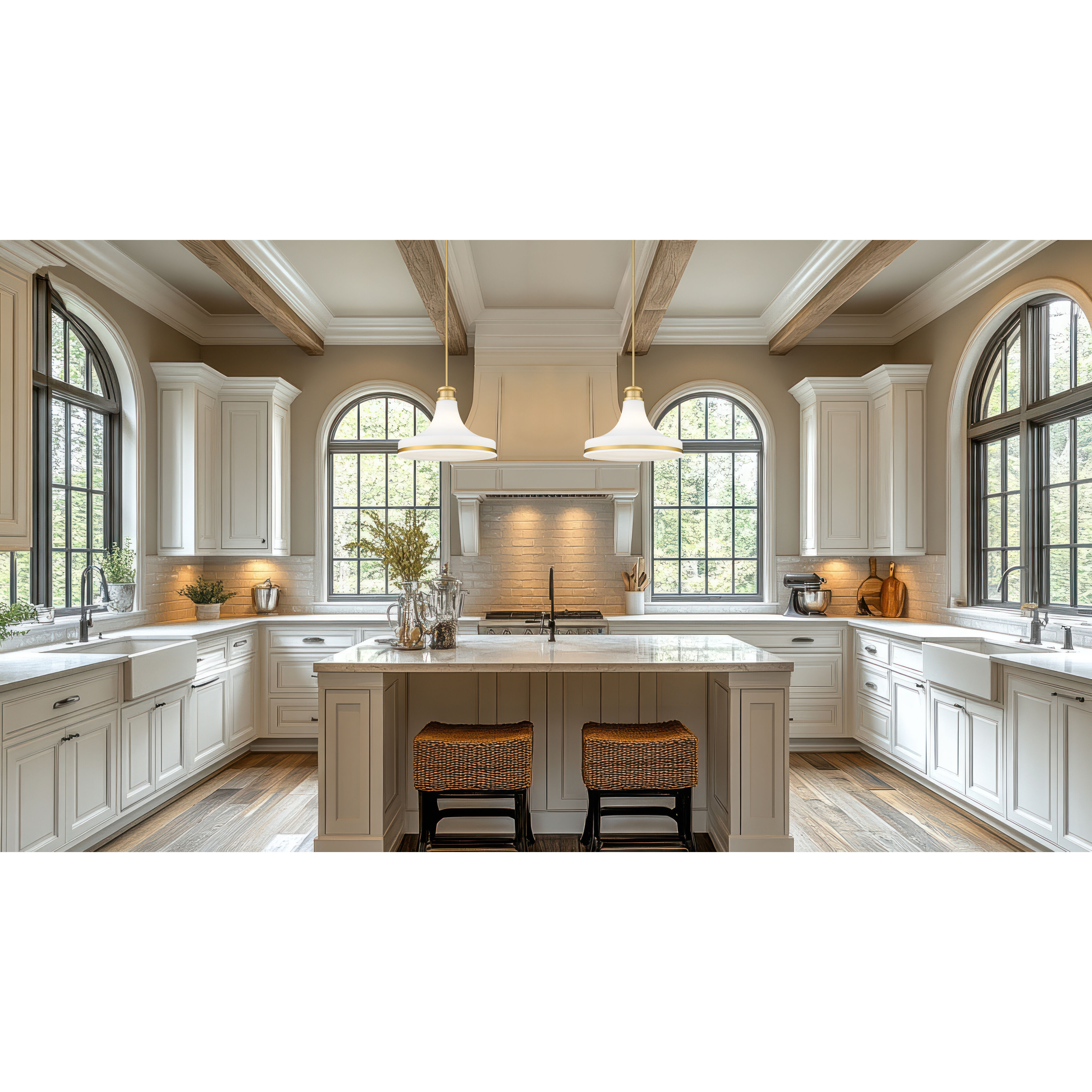 Reznor 1 Light 18 inch Modern Gold Pendant Ceiling Light