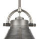 Urbanite 1 Light 9 inch Weathered Zinc with Polished Nickel Mini Pendant Ceiling Light