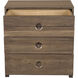 Eros 30 X 28 inch Dark Walnut Side Table