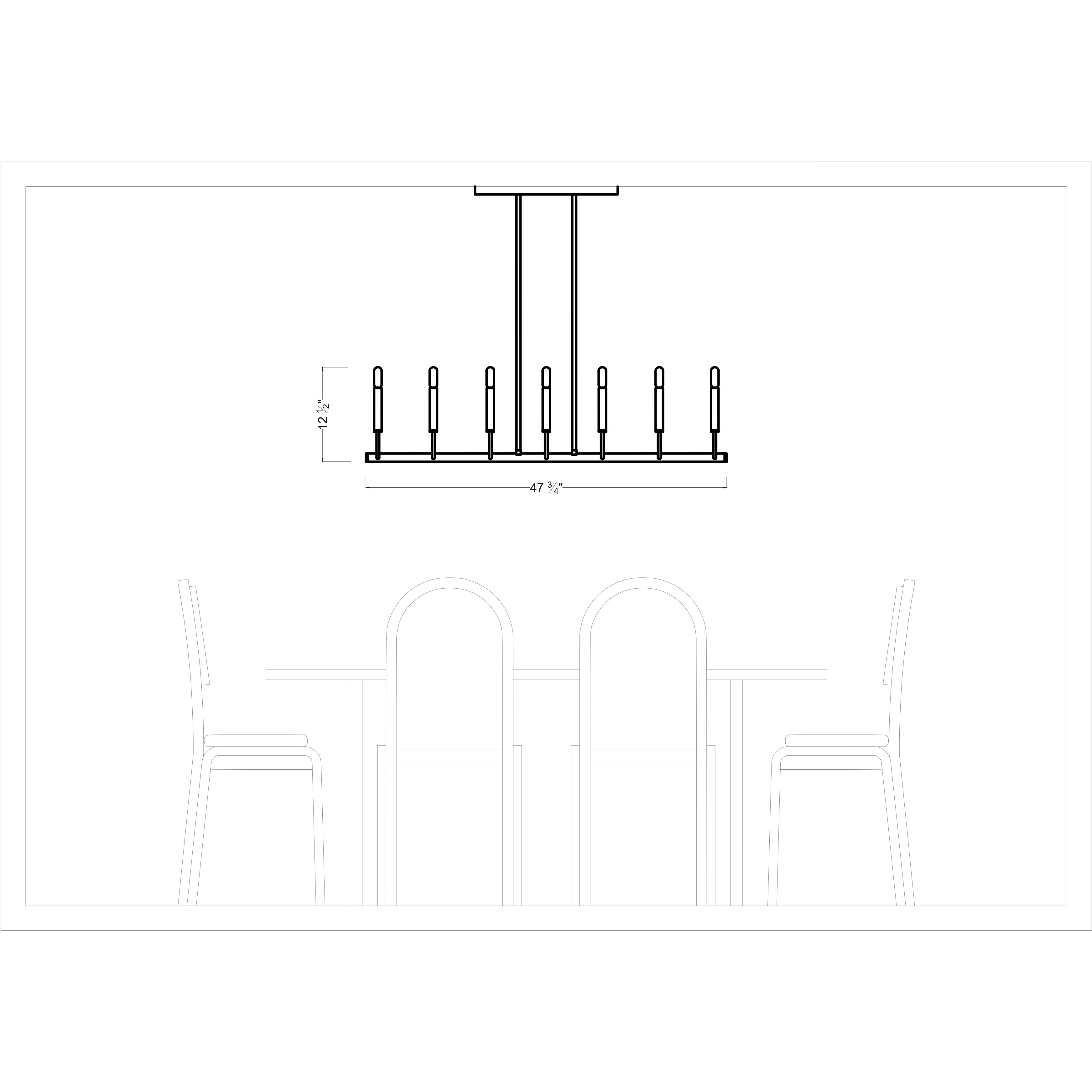 ED Ellen DeGeneres Brianna 14 Light 47.75 inch Burnished Brass Linear Chandelier Ceiling Light