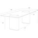 Aemond 86.5 X 41.25 inch Clear / White Outdoor Dining Table