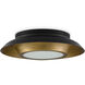 Metaphor 3 Light 19.5 inch Painted Antique Brass/Painted Black Flush Mount Ceiling Light