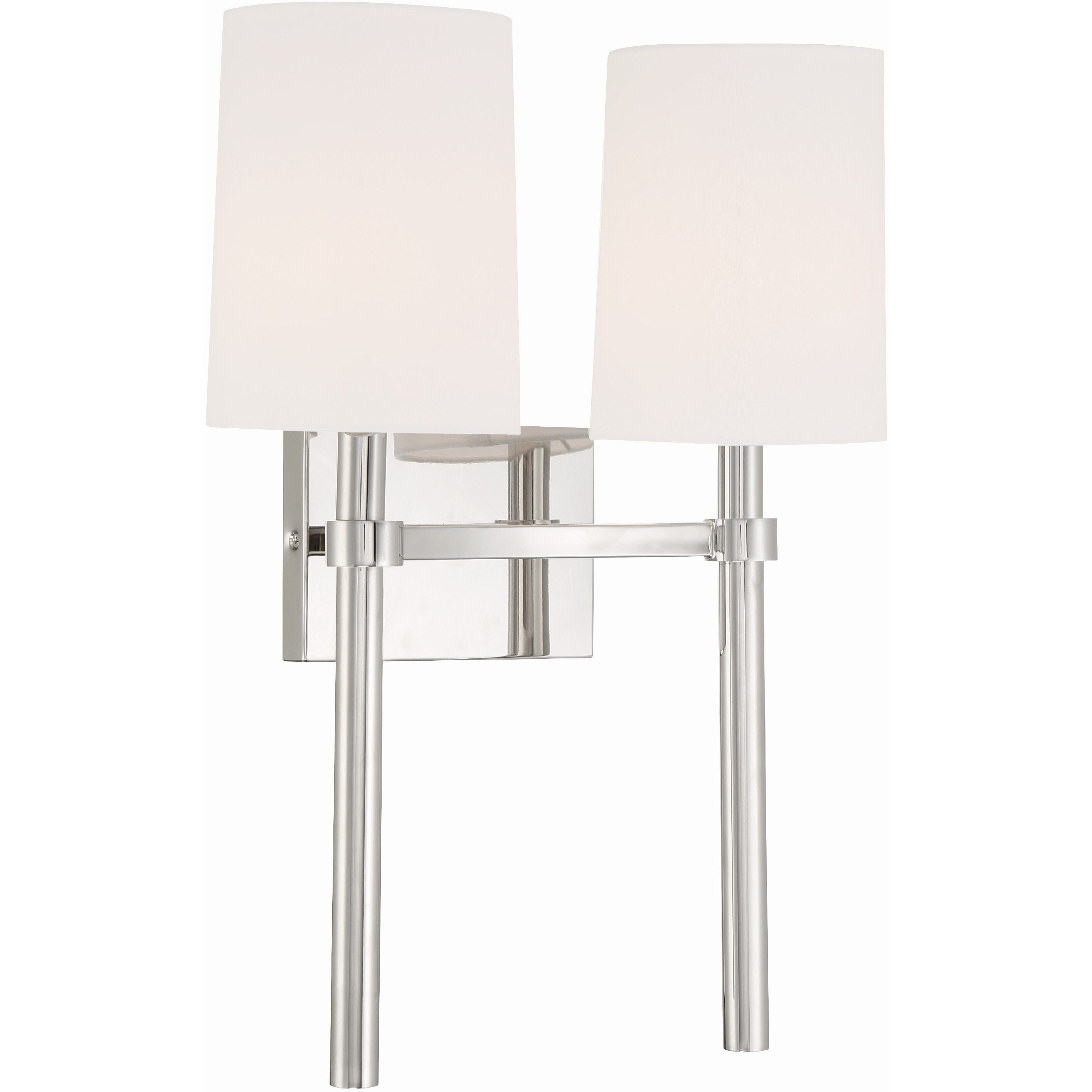 Bromley Bath Wall Light in Polished Nickel