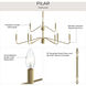 Pilar 9 Light 40 inch Brushed Gold Chandelier Ceiling Light