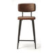 Industrial Chic Saddle  39 inch Brown Leather Barstool