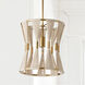 Bianca 1 Light 12 inch Bleached Natural Rope and Patinaed Brass Pendant Ceiling Light