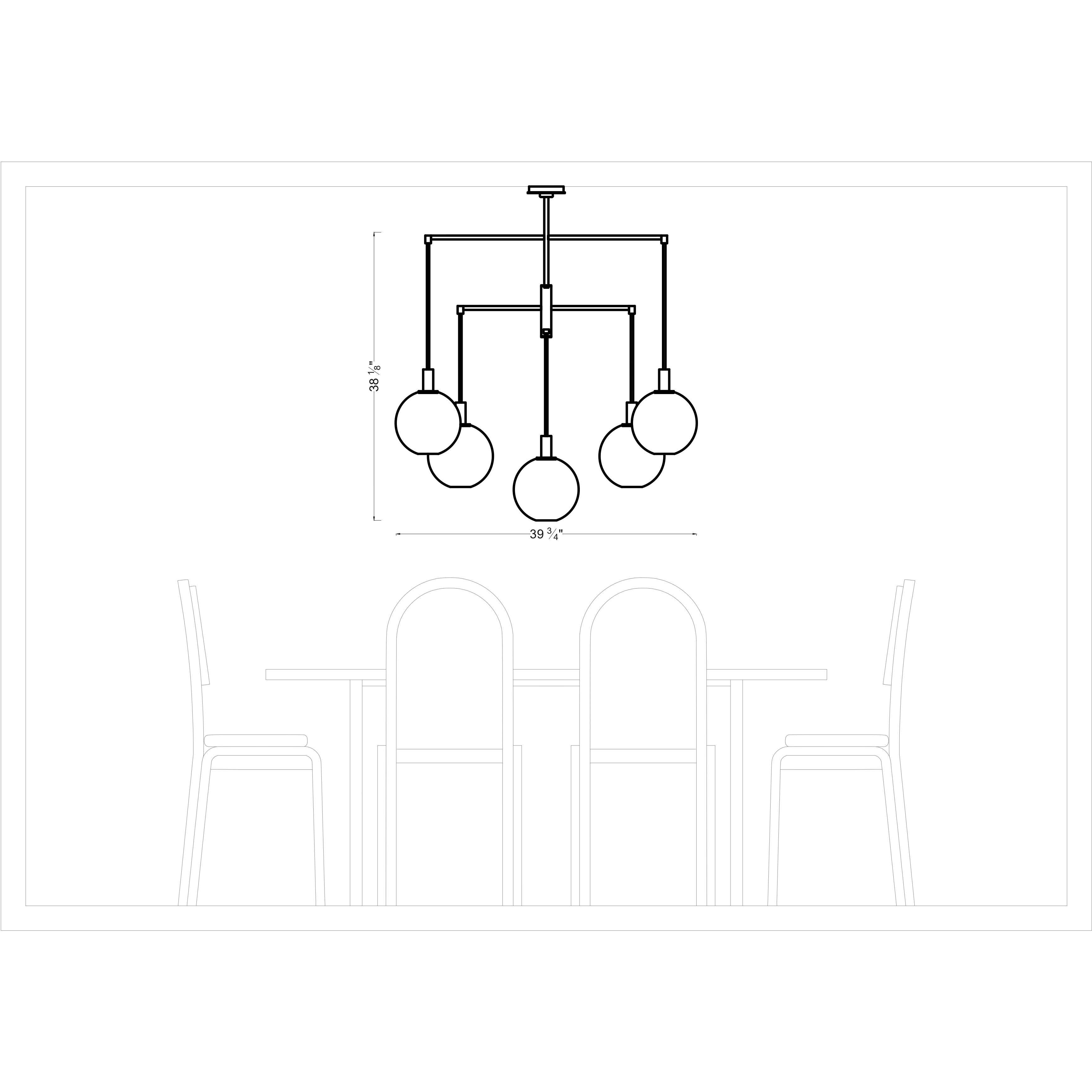 Sean Lavin Torian 6 Light 39.75 inch Burnished Brass Chandelier Ceiling Light