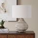 Azura 21 inch 150 watt Ivory and Antique Brass Table Lamp Portable Light