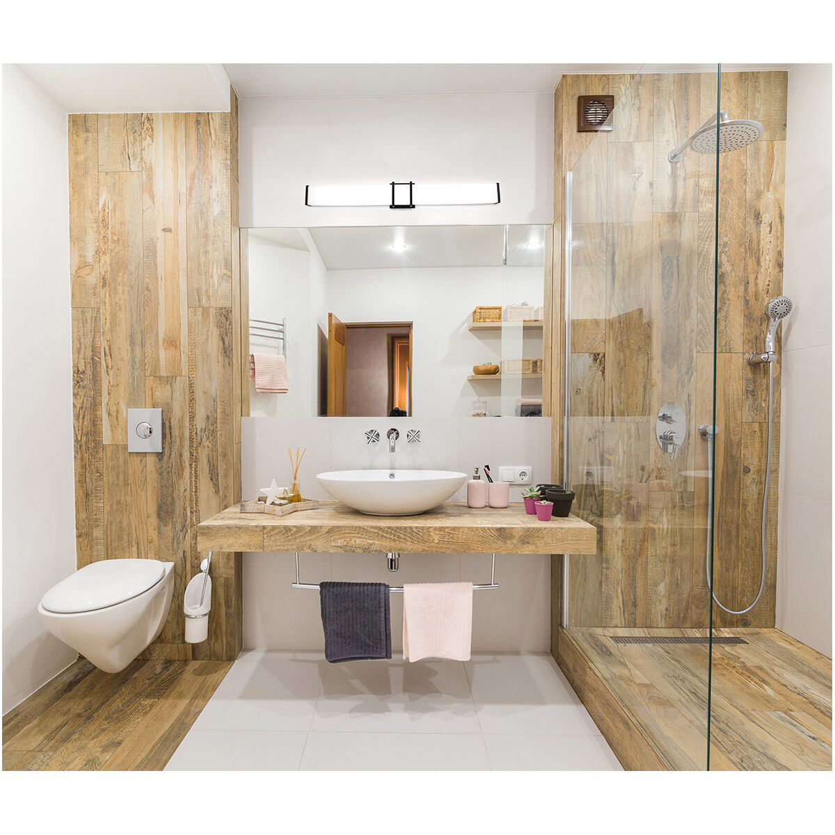 Tomero LED 35.24 inch Matte Black Bath Vanity Wall Light