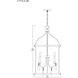 Mayfair 4 Light 18 inch Warm Brass with Chrome Accents Pendant Ceiling Light