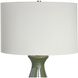 Colestin 30 inch 150.00 watt Deep Green Drip Glaze and Brushed Brass Table Lamp Portable Light