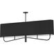 Eleanor 4 Light 54 inch Matte Black Horizontal Chandelier Ceiling Light