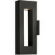 Atlantis LED 16 inch Satin Black Outdoor Wall Mount Lantern, Medium