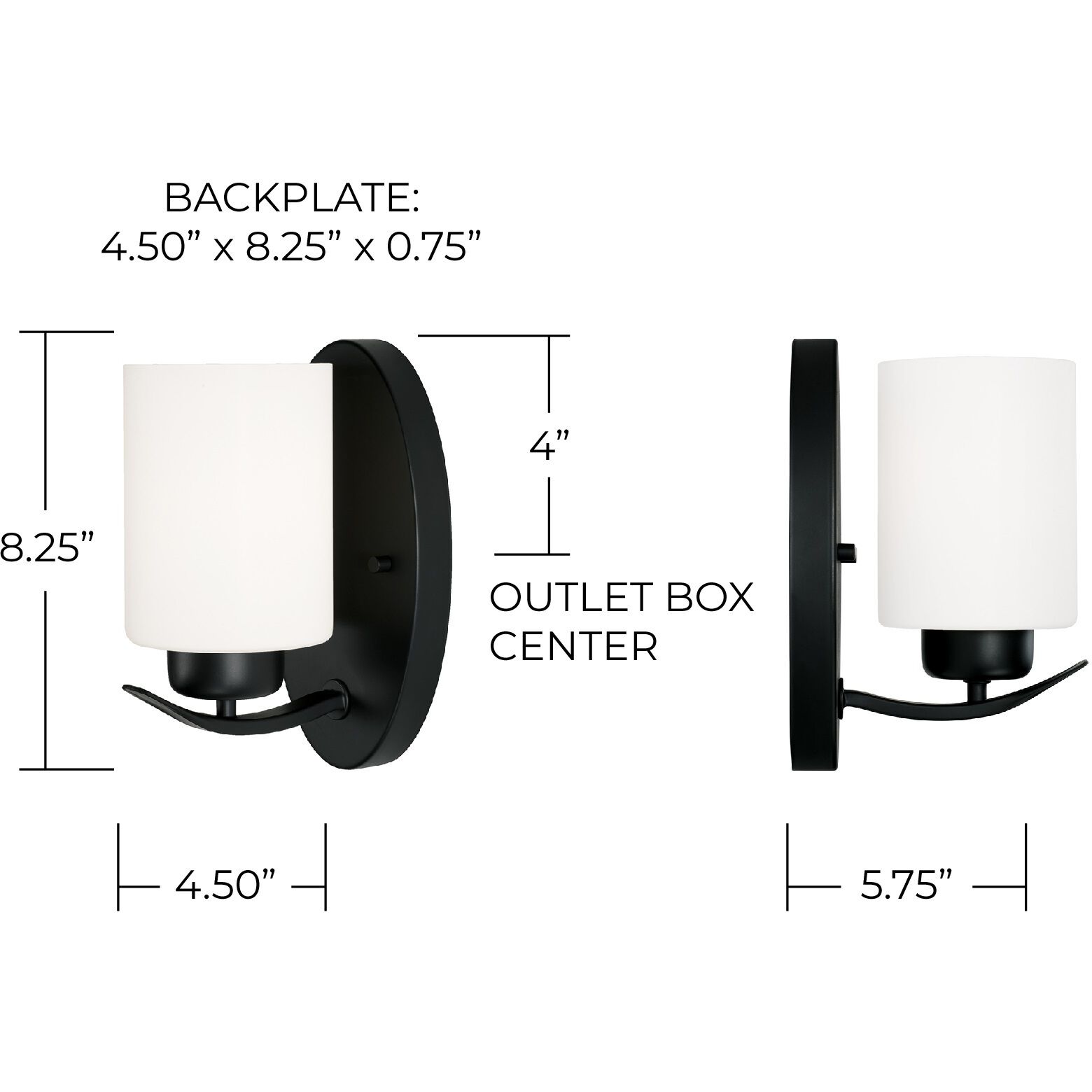 Dixon 1 Light 5 inch Matte Black Sconce Wall Light