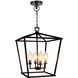 Hampton 4 Light 20 inch Black Outdoor Ceiling Lantern
