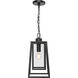Denzell 1 Light 8.25 inch Powder Coated Black Outdoor Hanging Lantern