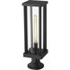 Glenwood 1 Light 22 inch Black Outdoor Pier Mounted Fixture