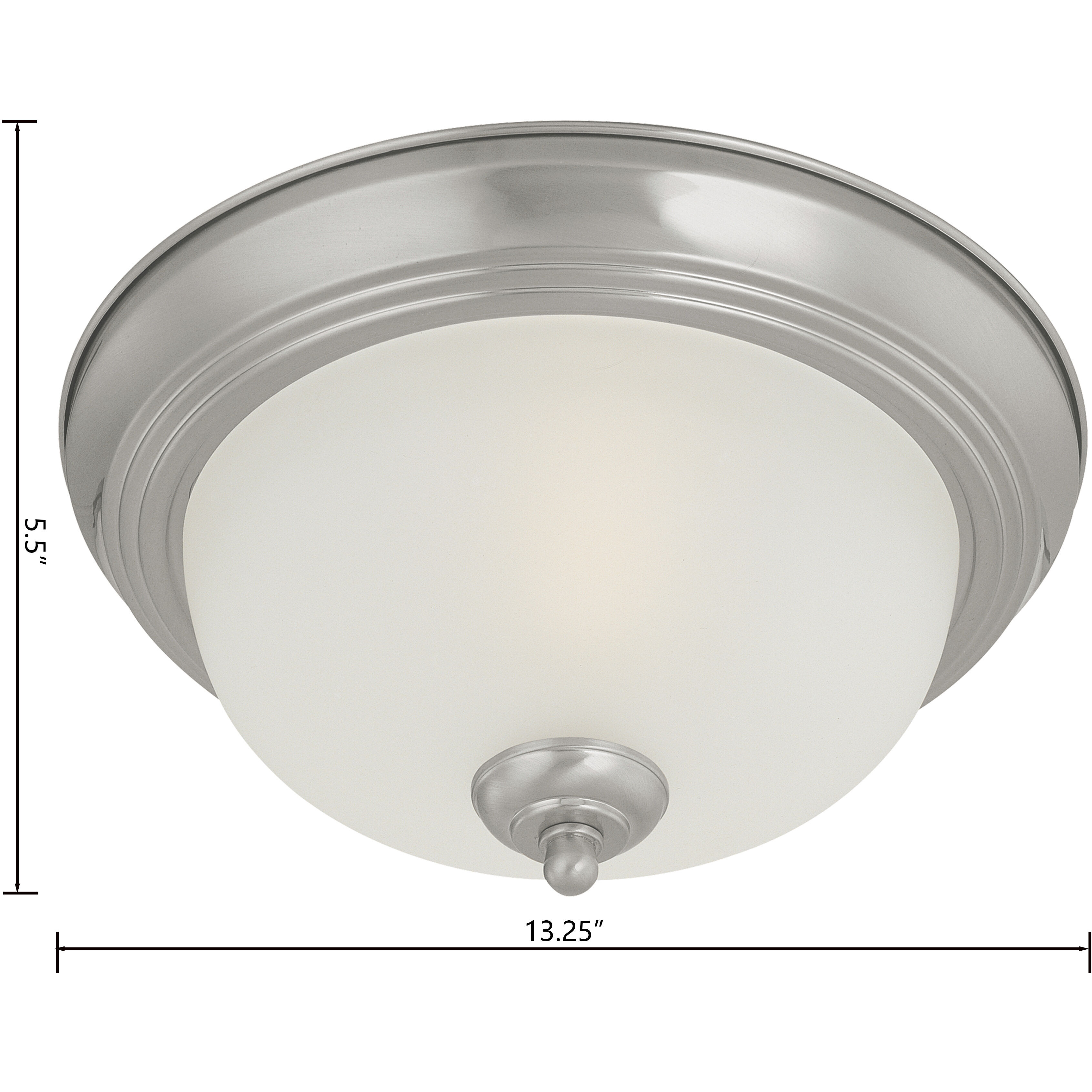 Pendenza 2 Light 13.25 inch Brushed Nickel Flush Mount Ceiling Light