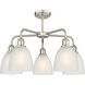 Castile 5 Light 24 inch Satin Nickel Chandelier Ceiling Light in White