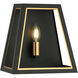 Matteo Lighting Rosalie 1 Light 10 inch Matte Black and Aged Gold Brass Wall Sconce Wall Light W72101MBAG - Open Box