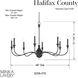 Halifax County 8 Light 48 inch Textured Coal Chandelier Ceiling Light