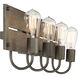 Winchester 4 Light 32.13 inch Bronze Vanity Light Wall Light
