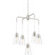 Echo 5 Light 22.5 inch Satin Platinum Chandelier Ceiling Light
