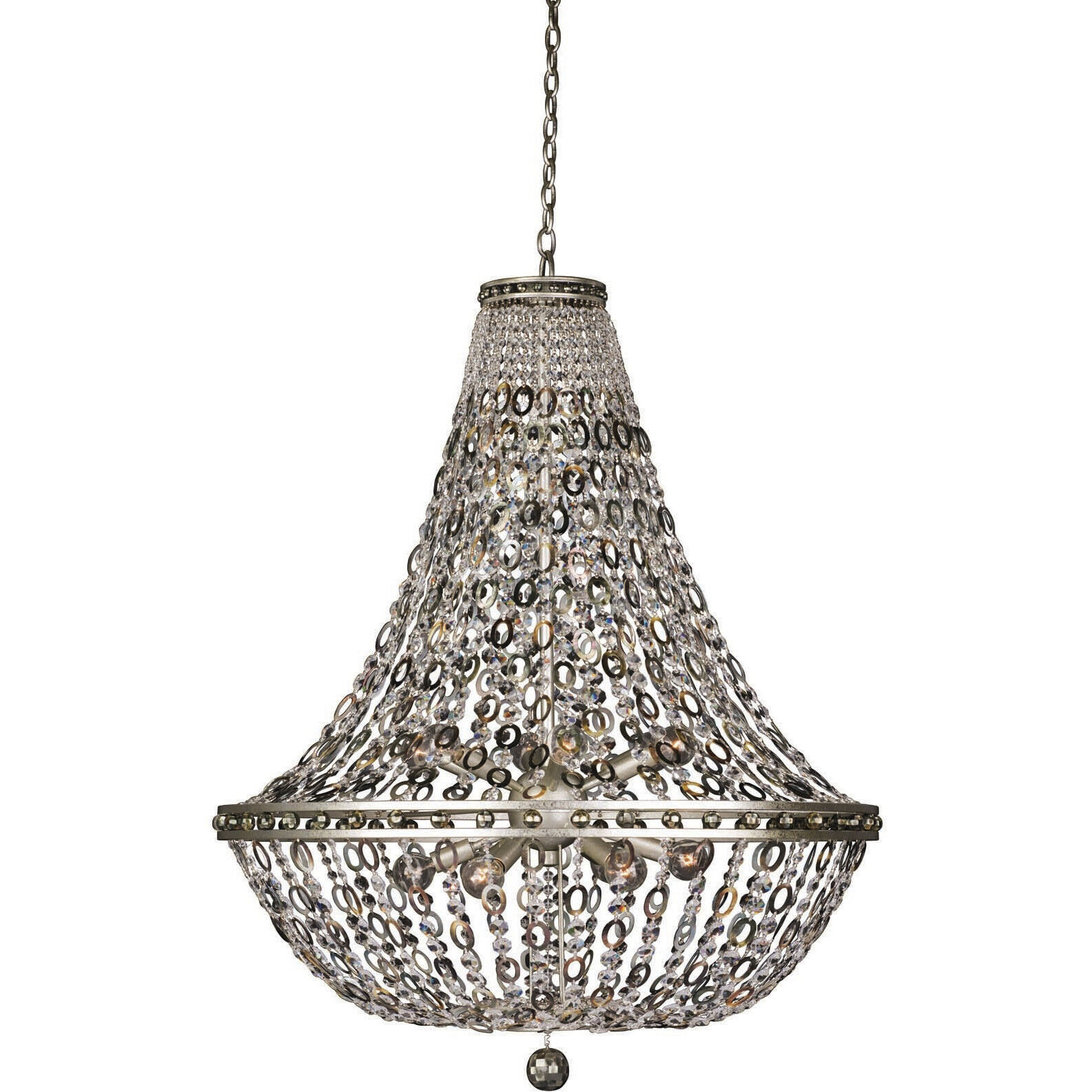 Lucia 12 Light 32 inch Vintage Silver Leaf Pendant Ceiling Light