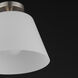 Hudson 1 Light 12 inch Satin Nickel Flush Mount Ceiling Light in Satin White