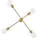 Livie 4 Light 44 inch Lacquered Brass Chandelier Ceiling Light