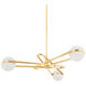 Kyomi LED 52 inch Vintage Brass Chandelier Ceiling Light