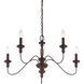 Holbrook 5 Light 24 inch Tuscan Brown Chandelier Ceiling Light