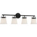 Kaden 4 Light 34 inch Black Bathroom Vanity Light Wall Light, Essentials