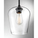 Octave 1 Light 8 inch Black Pendant Ceiling Light, Essentials