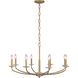 Atella 8 Light 36 inch Ashen Gold Chandelier Ceiling Light
