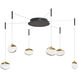 Athena LED 12.2 inch Matte Black and Brushed Brass Pendant Ceiling Light