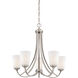 Overland Park 5 Light 26 inch Brushed Nickel Chandelier Ceiling Light