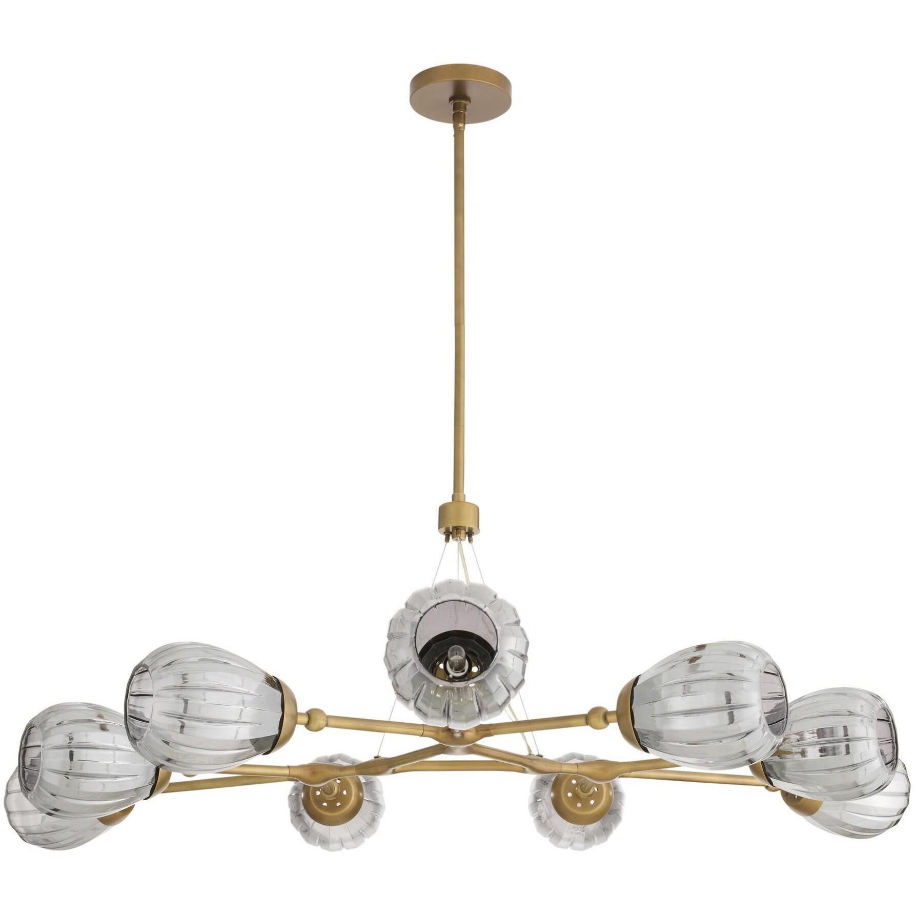 Smyth 9 Light 54 inch Antique Brass Chandelier Ceiling Light