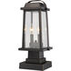 Millworks 2 Light 17.75 inch Oil Rubbed Bronze Outdoor Pier Mounted Fixture