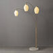 Santa Clara 85 inch 60.00 watt Walnut and Weathered Brass with Black Arc Floor Lamp Portable Light