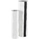 Clark 15.25 X 4.25 inch Vase in Matte White with Matte Black