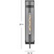 Ryden LED 24 inch Black Outdoor Wall Mount