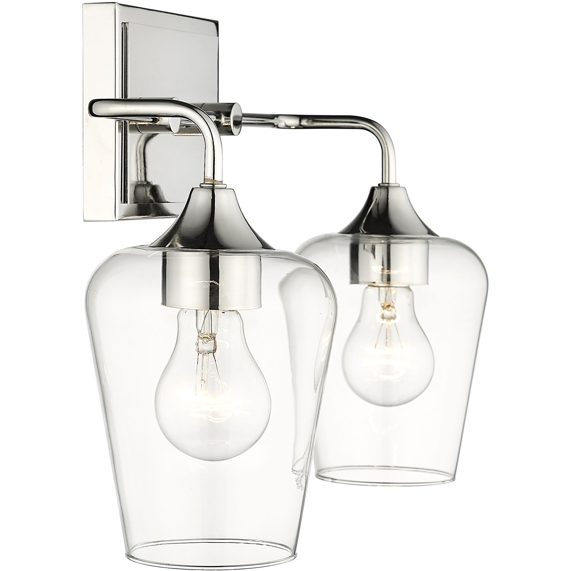 Gladys 2 Light 17 inch Polished Nickel Vanity Light Wall Light