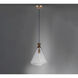 Abbott 1 Light 13 inch Weathered Oak/Antique Brass Single Pendant Ceiling Light